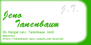 jeno tanenbaum business card